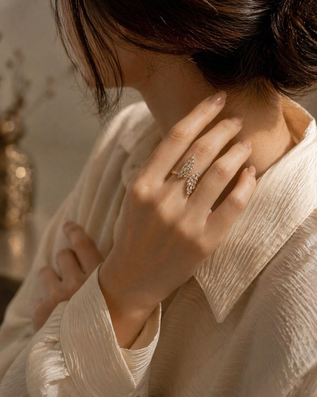 Aurora Cascade Crystal Ring