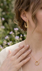 Textured Square Hoop