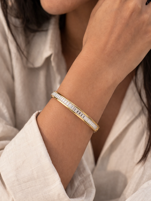 Baguette Luxe Bangle Bracelet