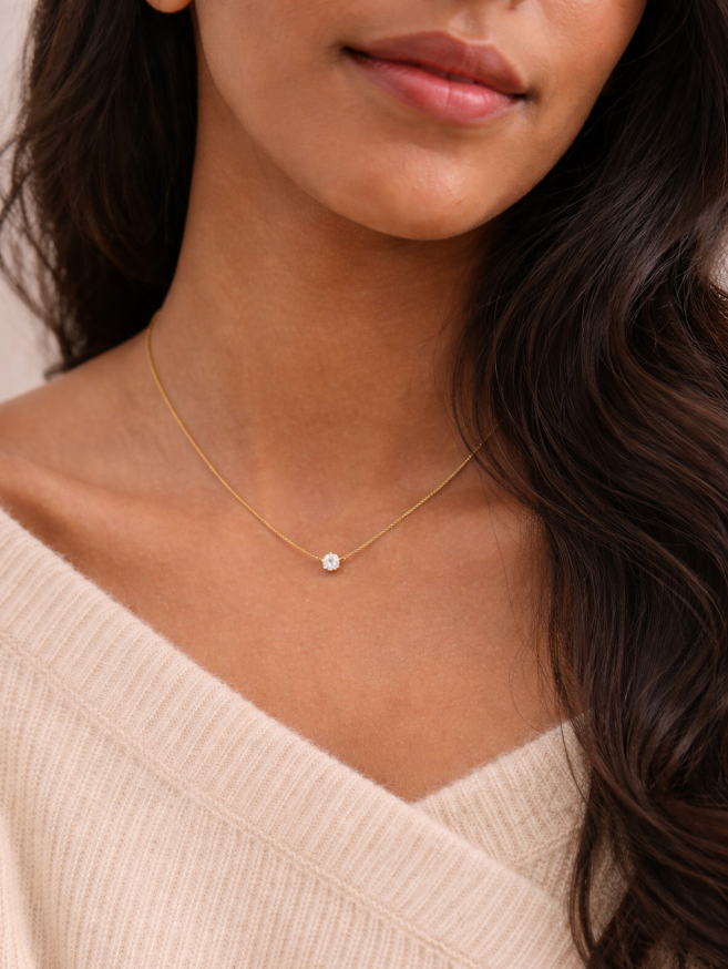 Classic Solitaire Necklace