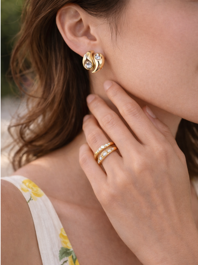 Crystal Swirl Studs