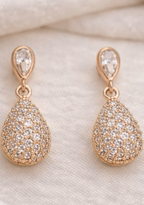 Crystal Teardrop Luxe Studs