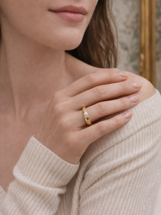 Dotted Glow Open Ring