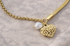 Dual Chain Heart Bracelet
