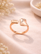 Duo Block Open Ring