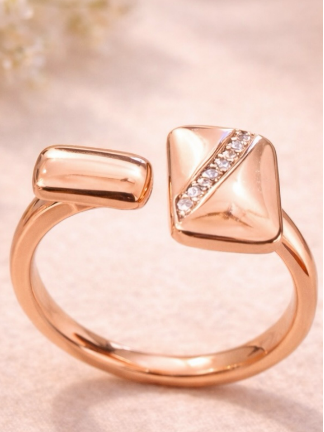 Duo Block Open Ring