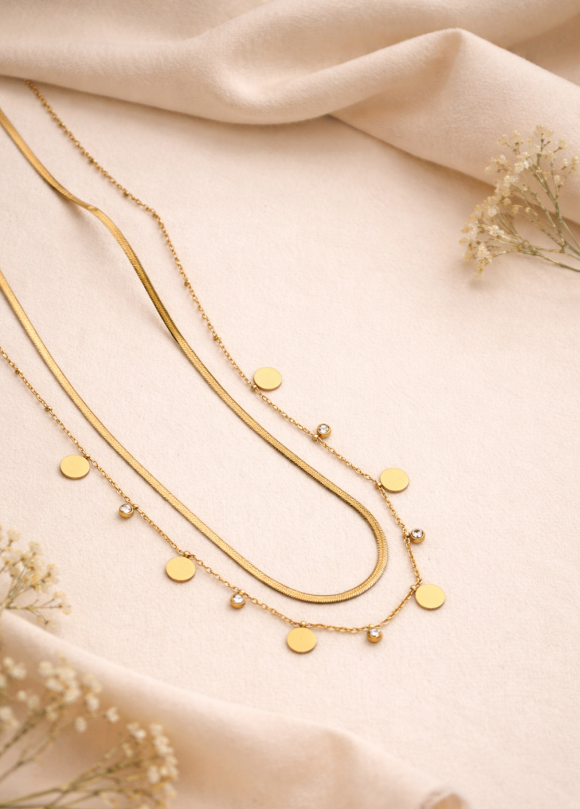 Golden Charm Layered Necklace