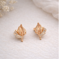 Golden Leaf Grace Studs