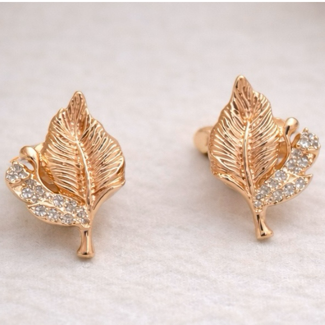 Golden Leaf Grace Studs