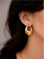 Golden Petal Hoops