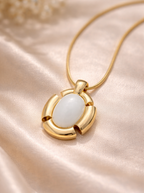 Luna Halo Pearl Pendant Necklace