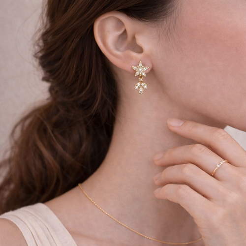 Celestial Star Drop Studs