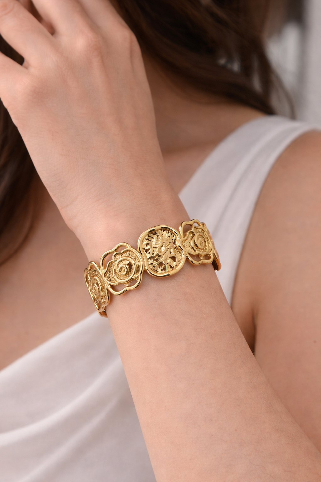 Vintage Aura Bloom Cuff