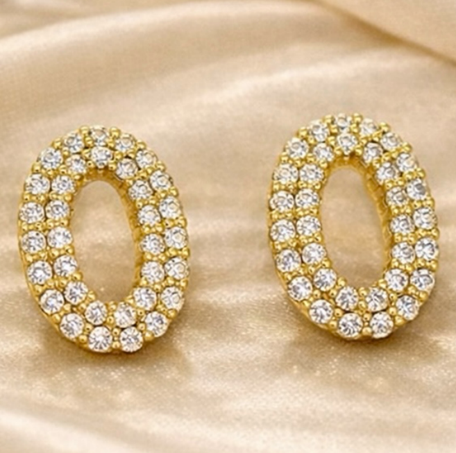 Oval Luxe Spark Studs