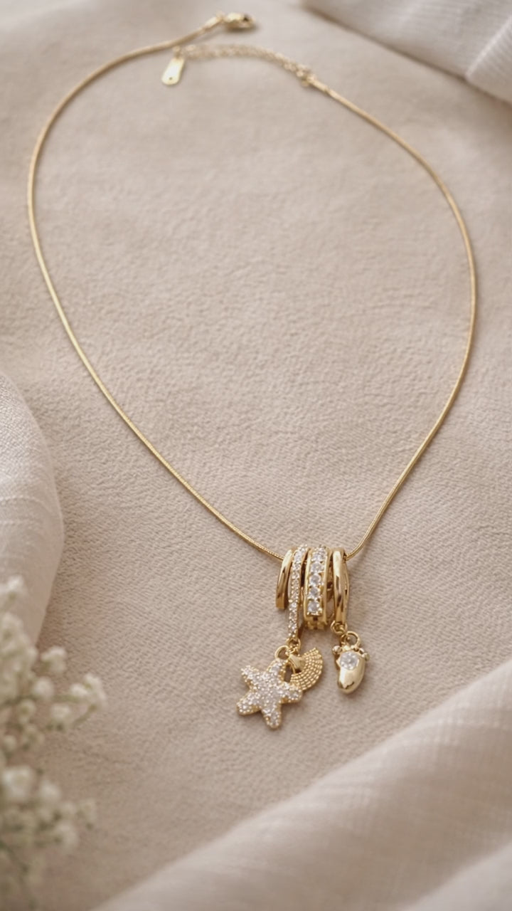 Stella Charm Drop Necklace