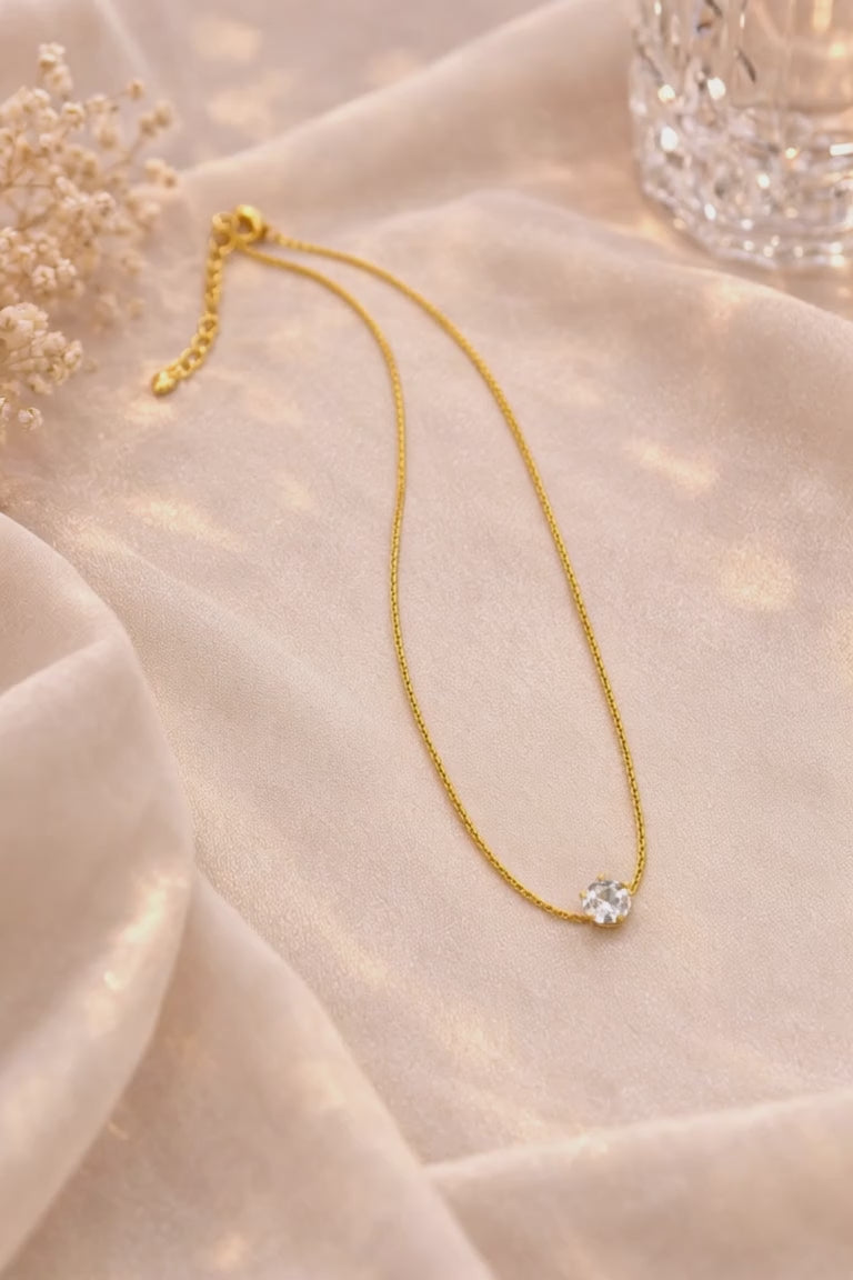 Classic Solitaire Necklace