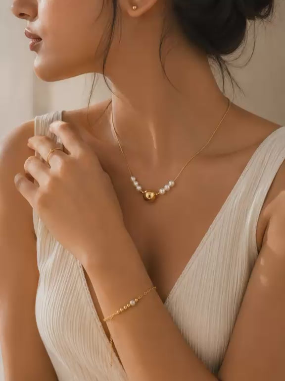 Celeste Pearl Sphere Necklace