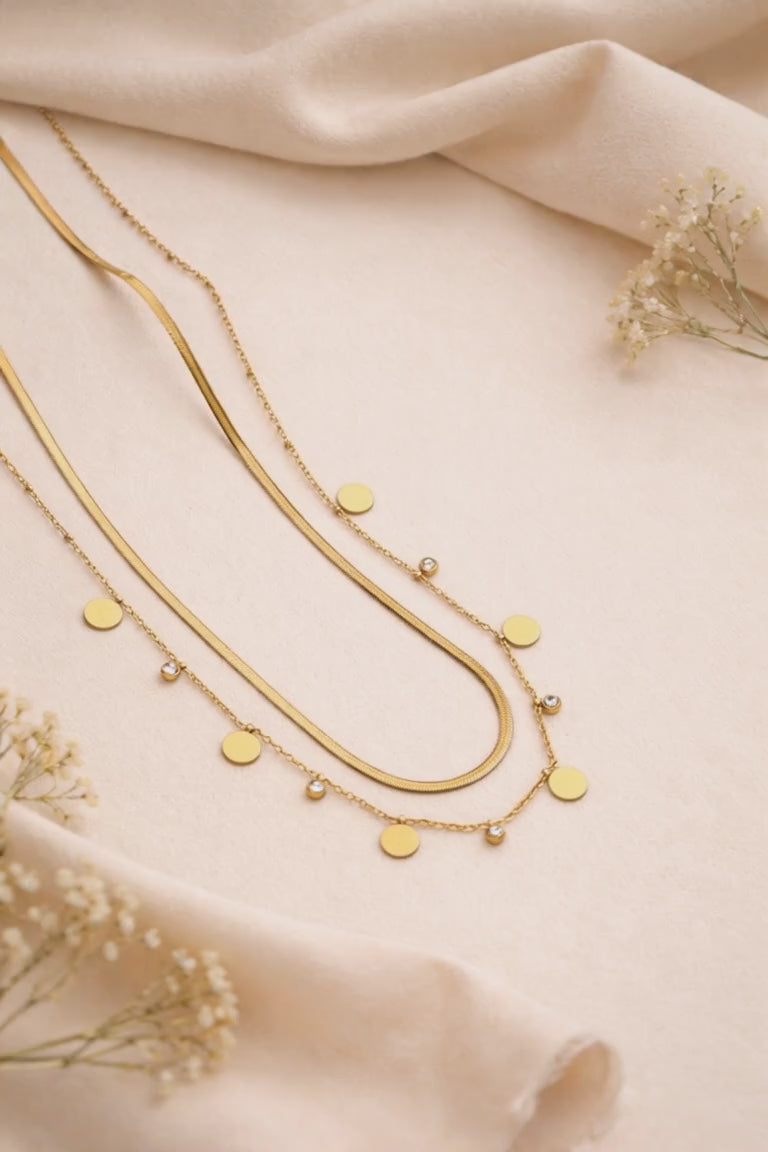Golden Charm Layered Necklace