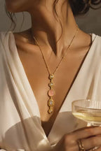 Blush Drop Statement Necklace