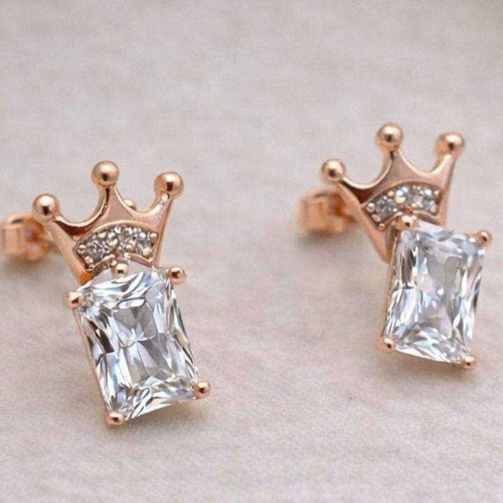 Royal Crown Crystal Studs