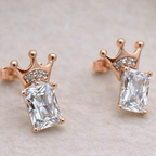 Royal Crown Crystal Studs
