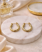 Textured Gold Hoop