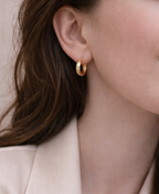Textured Gold Hoop
