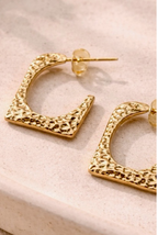 Textured Square Hoop