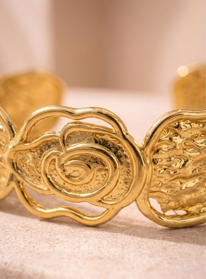 Vintage Aura Bloom Cuff
